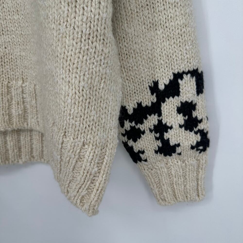 COS Fair Isle Wool Blend Crew Neck Sweater Chunky Knit Oversized Preppy Classic - Picture 8 of 16
